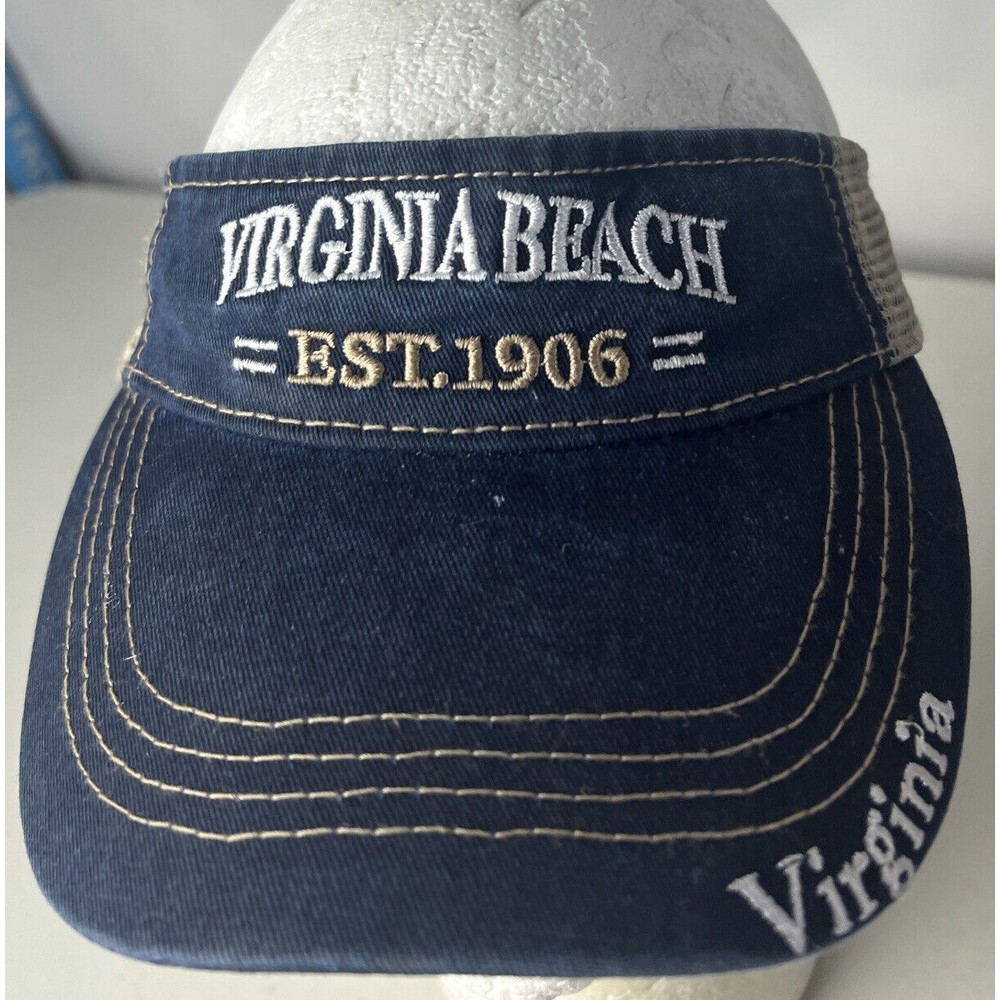 Virginia Beach Virginia Hat Cap Visor EST. 1906 Adjustable Spellout